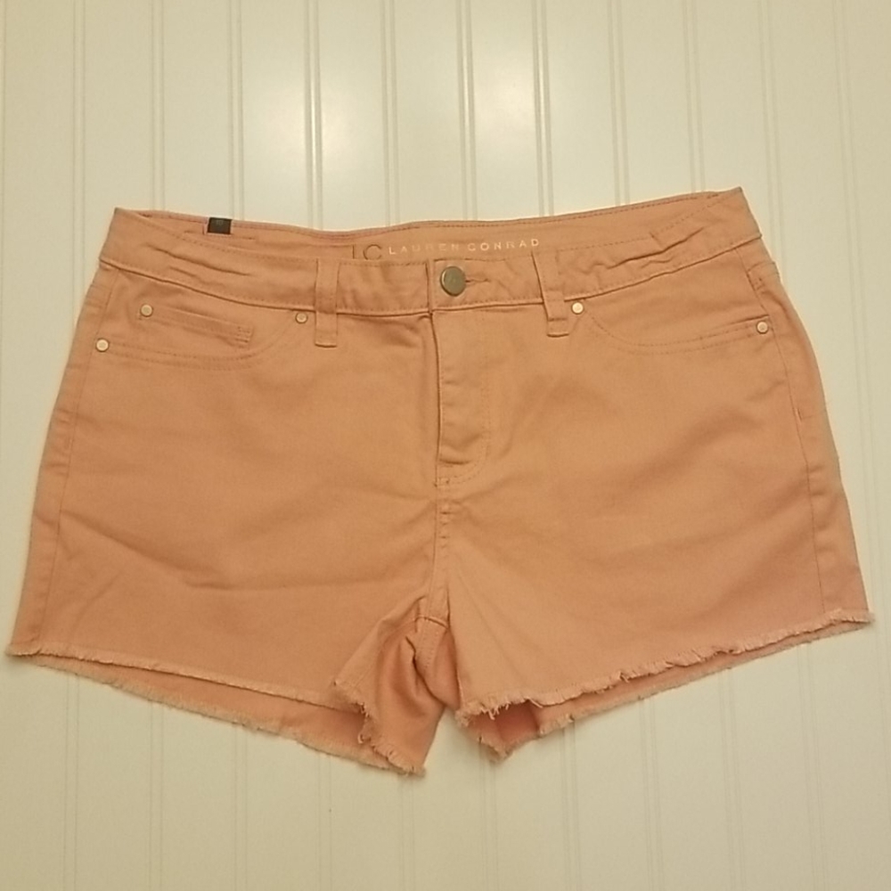 LC Lauren Conrad size 10 jean shorts light pink